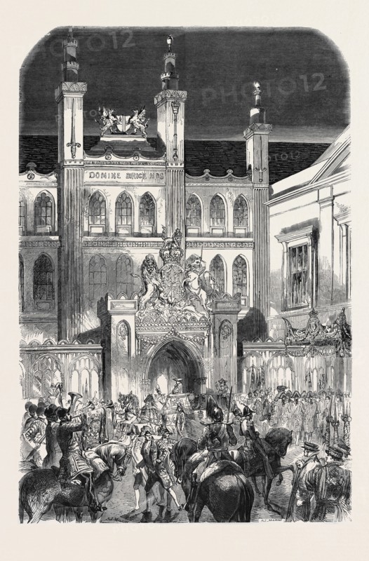 ARRIVAL OF HER MAJESTY AT THE GUILDHALL, ROYAL VISIT TO THE CITY