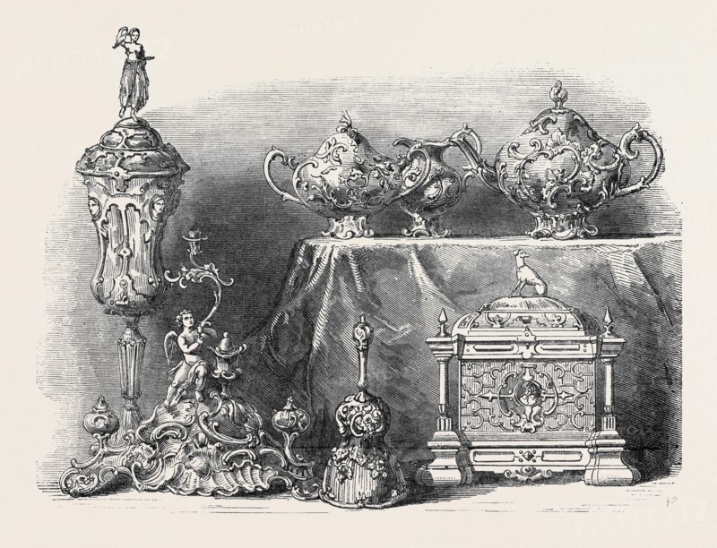 GROUP OF SILVER, BY VAN KEMPEN, OF HOLLAND, THE GREAT EXHIBITION