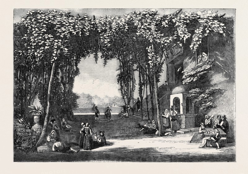 EXHIBITION OF THE NEW SOCIETY OF PAINTERS WATER COLOURS, "ITALY, LA SALTARELLA" BY CHARLES VACHER
