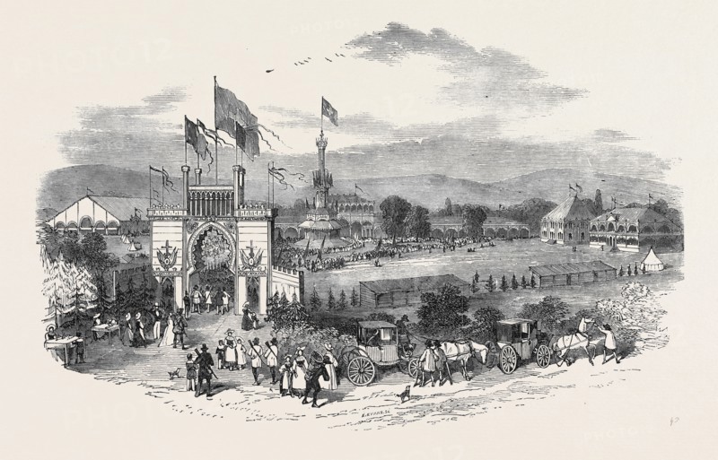 GRAND FEDERAL RIFLE MATCH, THE SHOOTING COURT AT GENEVA