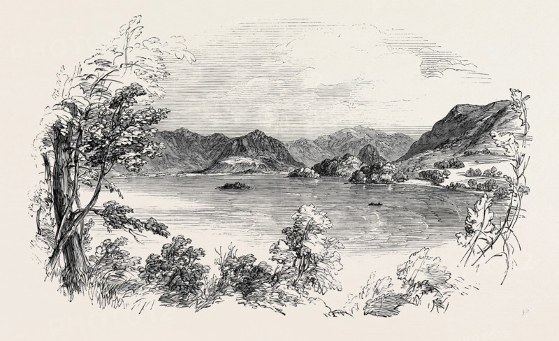 DERWENT-WATER, FROM SIR JOHN WOODFORD'S GROUNDS, THE LAKE DISTRICT
