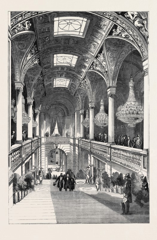 GREAT EXHIBITION FETES AT PARIS, HOTEL DE VILLE, THE GRAND STAIRCASE