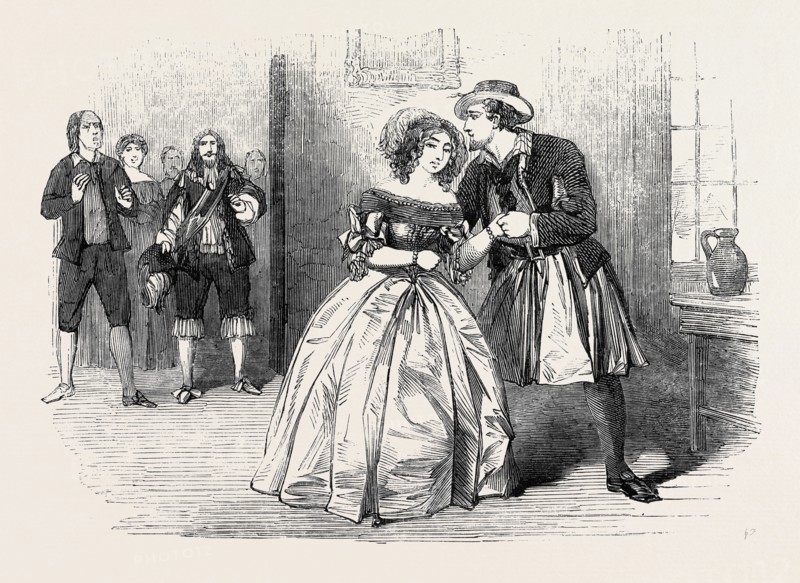 SCENE FROM THE NEW COMIC OPERA OF "THE QUEEN OF A DAY," AT THE HAYMARKET THEATRE