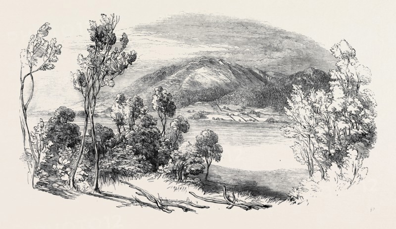 BASSENTHWAITE WATER (SKIDDAW BEYOND), FROM WYTHOP WOODS, THE LAKE DISTRICT