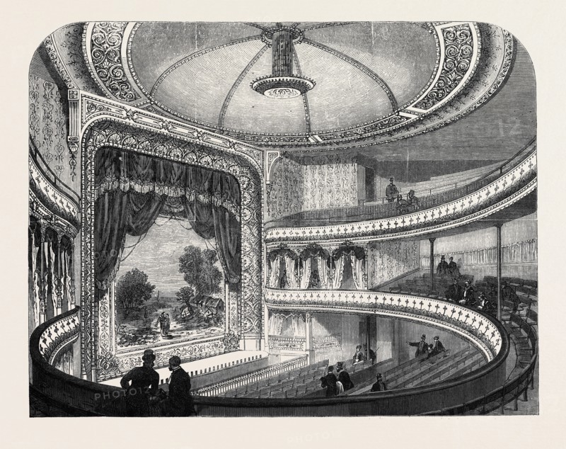 THE NEW GLOBE THEATRE, STRAND, LONDON, UK, 1869