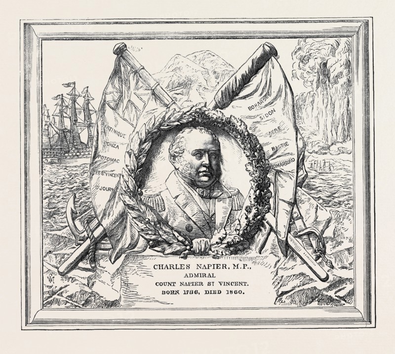 MONUMENT OF ADMIRAL SIR CHARLES NAPIER IN ST. PAUL'S CATHEDRAL, LONDON, UK, 1869