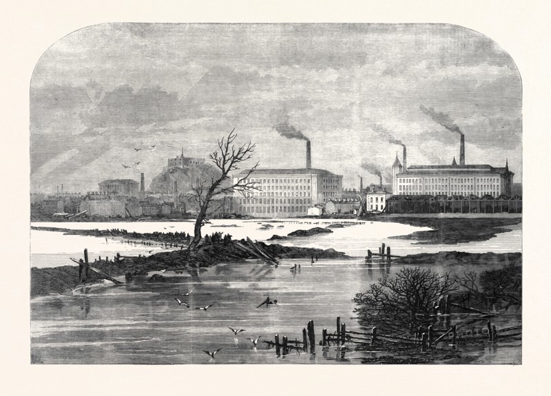 THE FLOODS AT NOTTINGHAM, UK, 1869