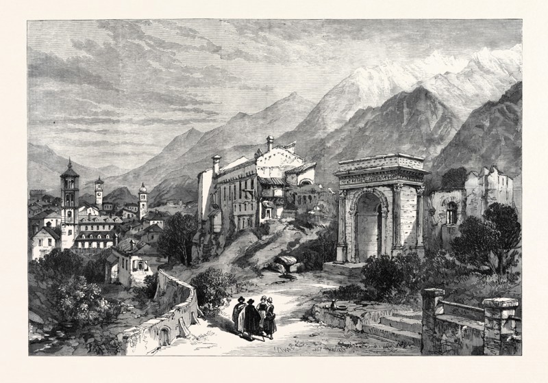 NEW OVERLAND ROUTE TO INDIA: MONT CENIS RAILWAY, SUSA, IN PIEDMONT, ITALY, 1869
