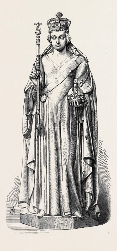 STATUE OF THE QUEEN AT CANTERBURY CATHEDRAL, 1869