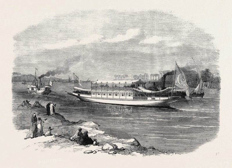 THE PRINCE AND PRINCESS OF WALES IN EGYPT: THE DAHABIEH, OR NILE BOAT, FOR THE PRINCE AND PRINCESS, 1869