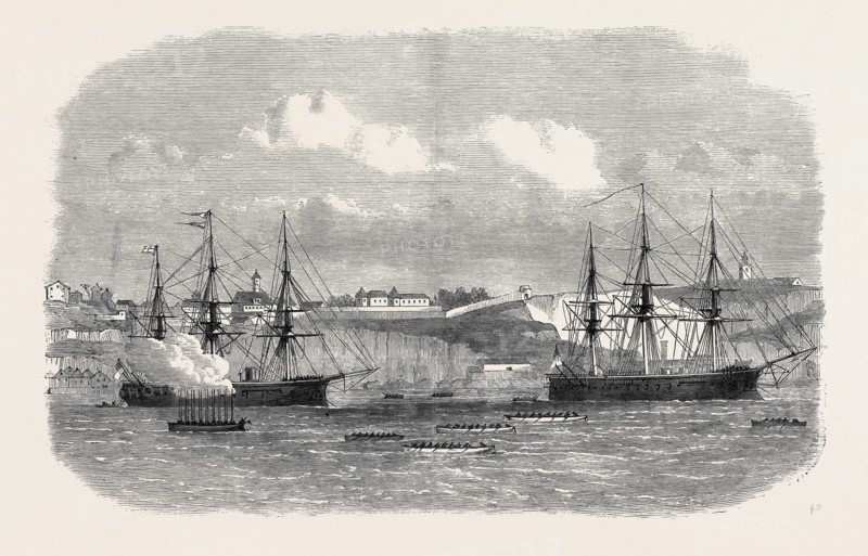 REGATTA OF BOATS OF THE CHANNEL FLEET AT LISBON, PORTUGAL, 1869