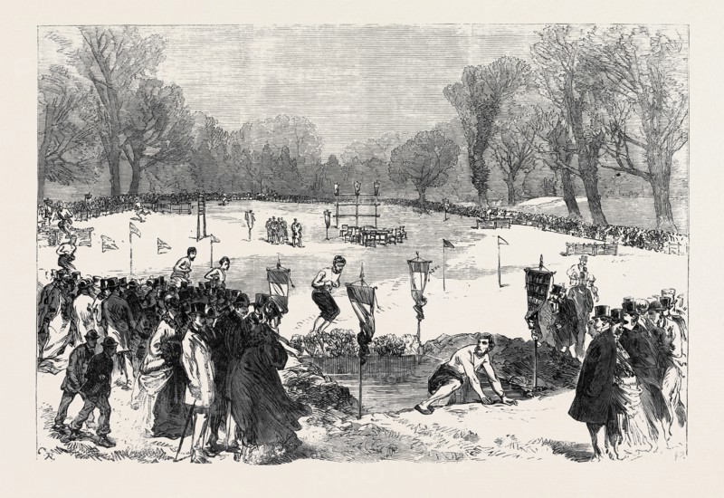 THE THAMES ROWING CLUB, ATHLETIC SPORTS IN PUTNEY PARK, LONDON, 1869, UK