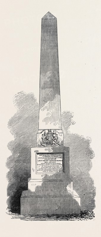 MONUMENT TO LIEUTENANT H.E. BAINES AT QUEBEC, 1869, CANADA