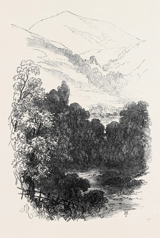 THE DEVON VALLEY RAILWAY IN SCOTLAND: THE RUMBLING BRIG, 1869, UK