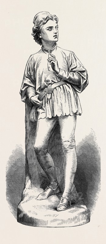 "WHITTINGTON" (SCULPTURE), BY C.R. BIRCH, IN THE ROYAL ACADEMY EXHIBITION,  1869