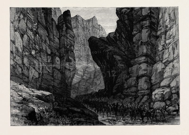 THE WAR IN AFGHANISTAN: ENTRANCE TO THE JUGDULLUK PASS, 1880