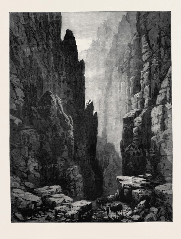 THE AFGHAN WAR: THE CHUNARI PASS THROUGH THE KHOORD CABUL RANGE, 1880