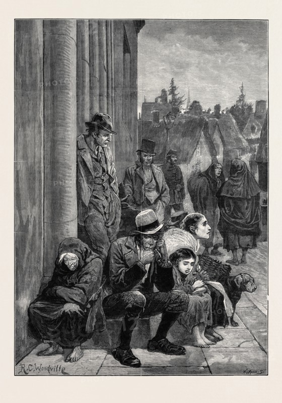THE STATE OF IRELAND: SCENE OUTSIDE THE COURTHOUSE, GALWAY, 1880
