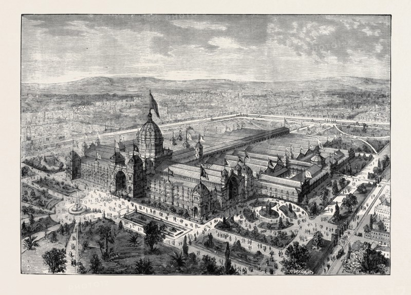 THE INTERNATIONAL EXHIBITION BUILDING AT MELBOURNE, AUSTRALIA, 1880