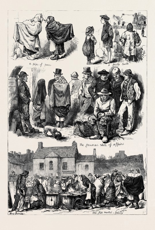 THE STATE OF IRELAND: SKETCHES IN GALWAY, 1880