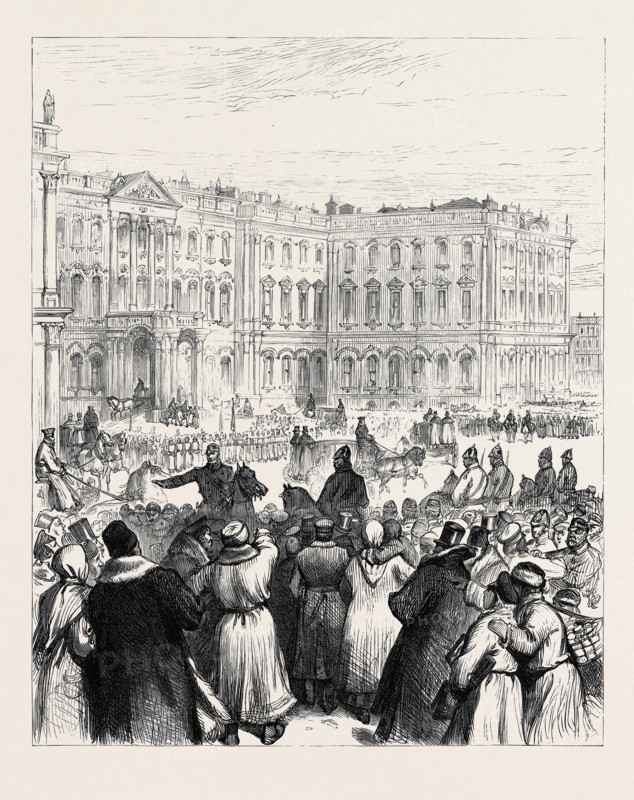 THE ATTEMPT ON THE CZAR'S LIFE: THE SOLTYKOFF DOORWAY OF THE WINTER PALACE, WITHIN WHICH THE EXPLOSION OCCURRED, 1880