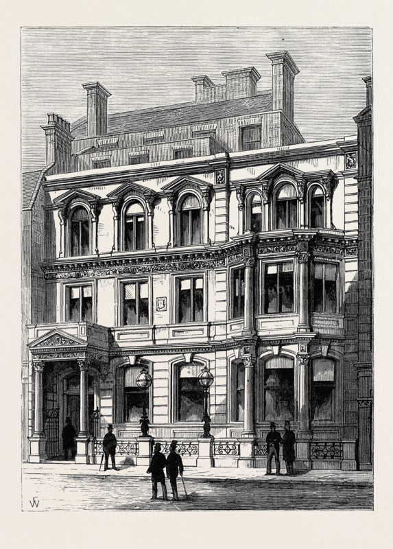 NEW BUILDING OF THE CITY CARLTON CLUB IN ST. SWITHIN'S LANE, LONDON, 1880