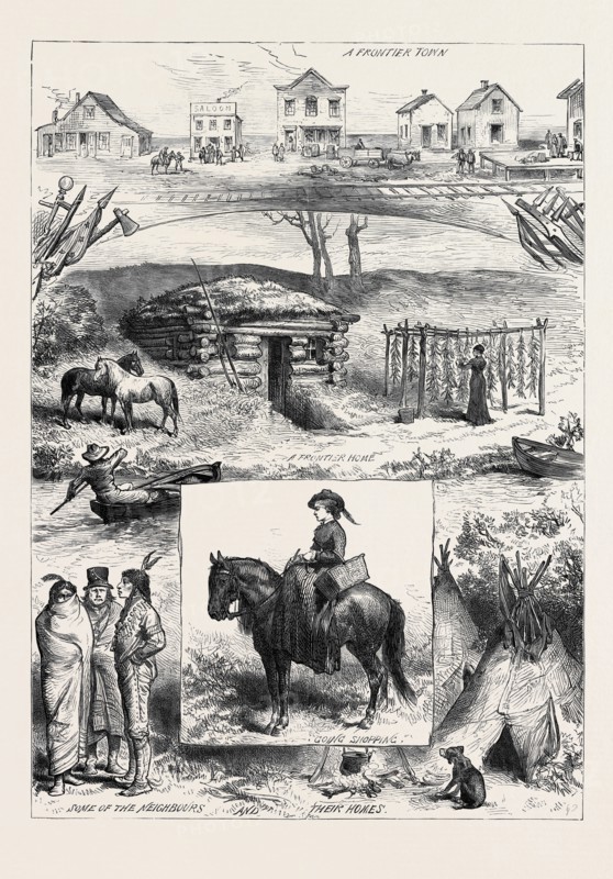 A NEW SETTLEMENT IN MINNESOTA, AMERICA, 1880