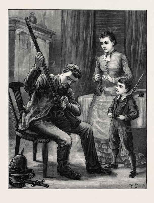PREPARING FOR THE EASTER MONDAY VOLUNTEER REVIEW, 1880