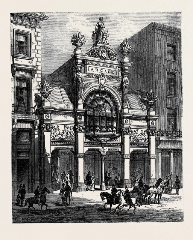NEW ARCADE, OLD BOND STREET: EXTERIOR, LONDON, 1880