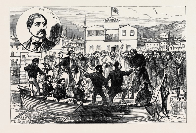ARRIVAL OF COLONEL SYNGE AT SALONICA AFTER HIS RELEASE BY THE BRIGANDS, 1880
