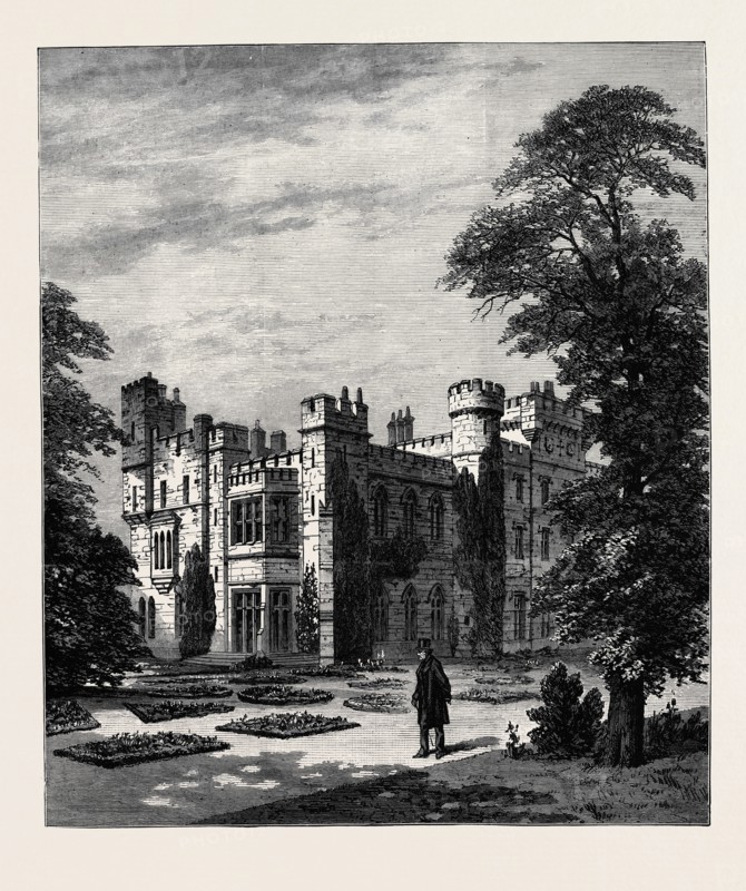 HAWARDEN CASTLE, FROM THE GARDEN, 1880