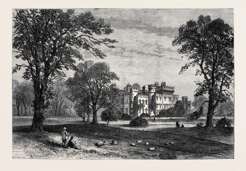 HAWARDEN CASTLE, FROM THE PARK, 1880