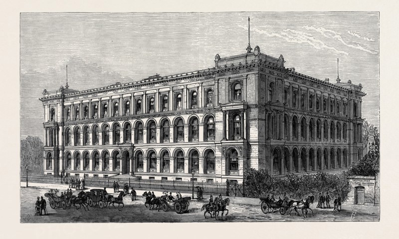 THE AGRICULTURAL MUSEUM, BERLIN, WHERE THE INTERNATIONAL FISHERIES EXHIBITION IS HELD, GERMANY, 1880
