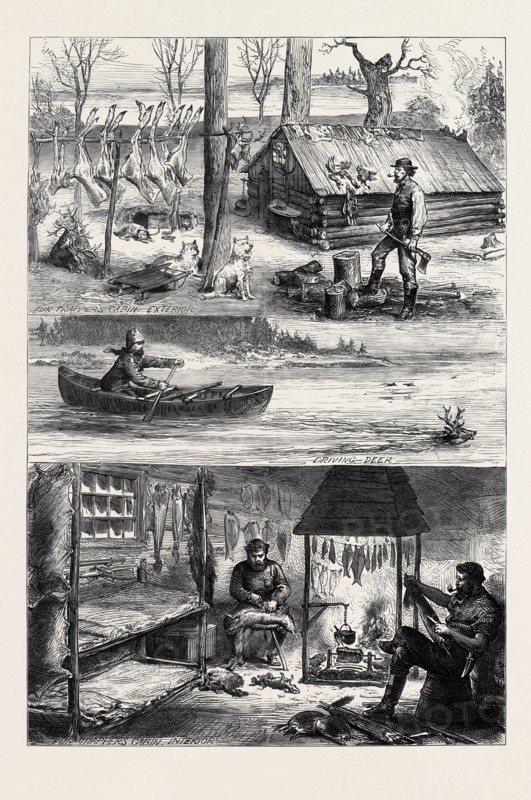 FUR TRAPPERS IN THE BACKWOODS OF CANADA, 1880