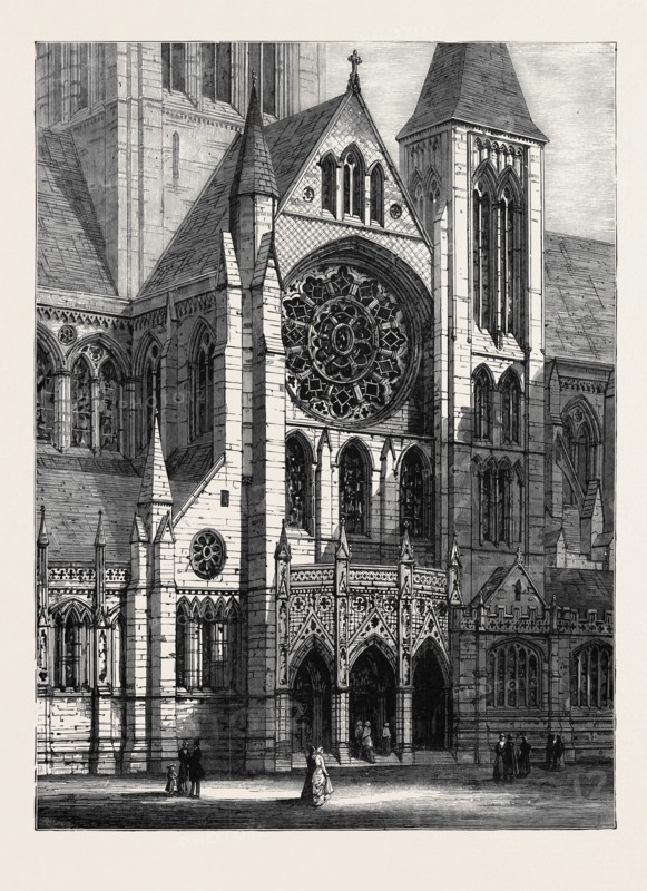 THE NEW CATHEDRAL OF TRURO (THE ARCHITECT'S DESIGN): ENTRANCE TO THE SOUTH TRANSEPT, 1880