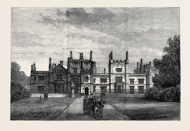 THE PRINCE OF WALES IN CORNWALL: TREGOTHNAN CASTLE, NORTH FRONT, 1880