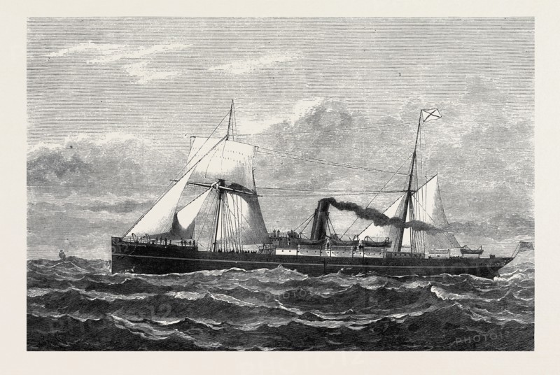 THE UNION COMPANY'S NEW STEAMSHIP "TROJAN," FOR THE CAPE MAIL LINE, 1880