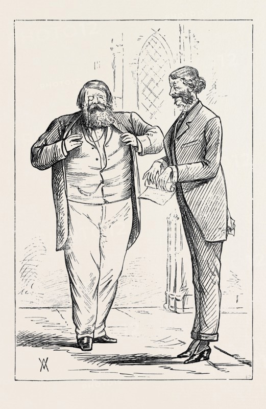 PARLIAMENTARY SKETCHES: IN THE LOBBY: A PAIR OF PRIVY COUNCILLORS, 1880