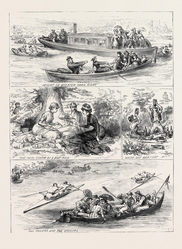 HENLEY REGATTA: SKETCHES ON THE RIVER, 1880