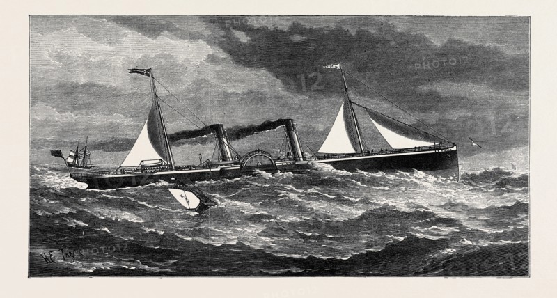 THE HOLYHEAD AND KINGSTOWN STEAMBOAT VIOLET, CONSTRUCTED OF STEEL, 1880