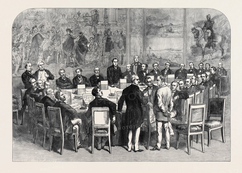 MEETING OF THE FRENCH COMMISSION OF THIRTY AT VERSAILLES, FRANCE, 1874