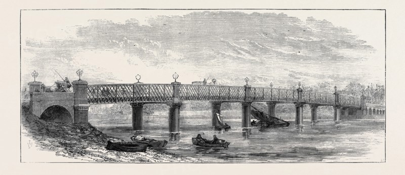 NEW BRIDGE OVER THE THAMES AT WANDSWORTH, 1874