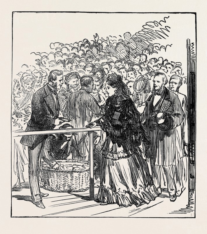 MARRIAGE FESTIVITIES FOR THE DUKE OF EDINBURGH: THE ROYAL MARRIAGE: DISTRIBUTION OF BRIDE-CAKE IN EDINBURGH, 1874