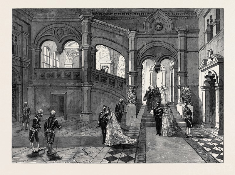 MOSCOW: STAIRCASE IN THE ANCIENT PART OF THE KREMLIN, RUSSIA, 1874