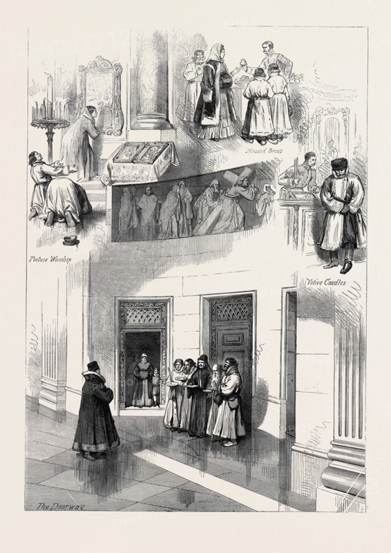 THE ROYAL MARRIAGE IN RUSSIA: SKETCHES IN ST. ISAAC'S CHURCH, ST. PETERSBURG, 1874
