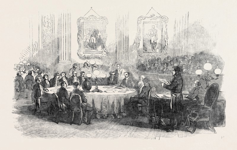 M. BERGER, PREFECT OF THE SEINE, PROCLAIMING THE VOTES FOR THE EMPIRE TO THE MAYORS OF THE ARRONDISSEMENTS