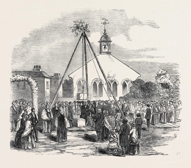 HIS ROYAL HIGHNESS PRINCE ALBERT LAYING THE FOUNDATION-STONE OF A NEW CHAPEL-OF-EASE, AT ETON.
