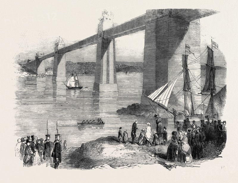 HER MAJESTY'S VISIT TO THE BRITANNIA TUBULAR BRIDGE, 1852