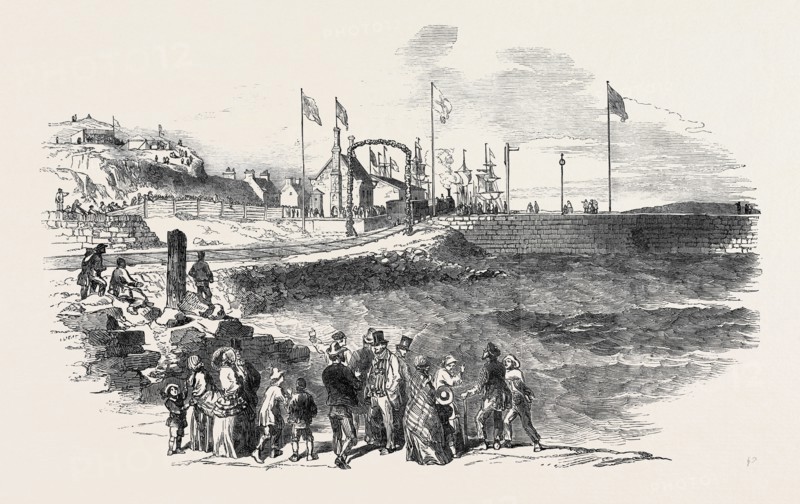 OPENING OF THE MORAYSHIRE RAILWAY, THE TERMINUS AT LOSSIEMOUTH, 1852