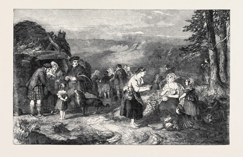 "HIGHLAND REAPERS," PAINTED BY F.H. MOLE